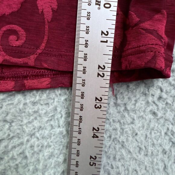 Arianne Burgundy Floral Lace Trim Tank Top XL Gothic Y2K Romantic Autumn 90s - Picture 7 of 7